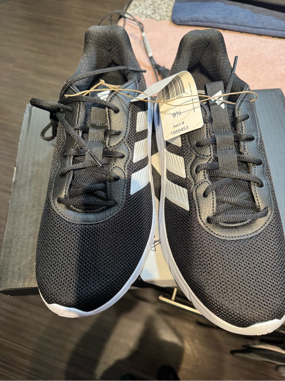 adidas Black and White Men's Athletic Running Shoes